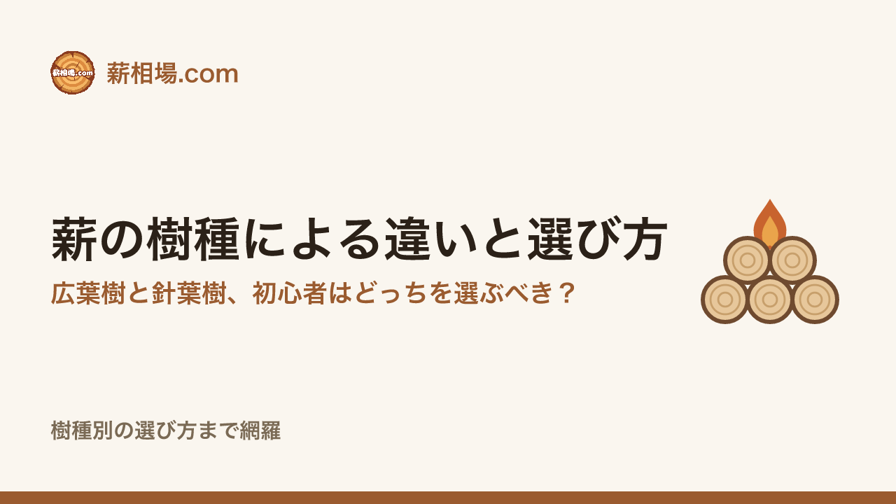 薪の樹種による違いと選び方｜広葉樹と針葉樹、初心者はどっちを選ぶべき？