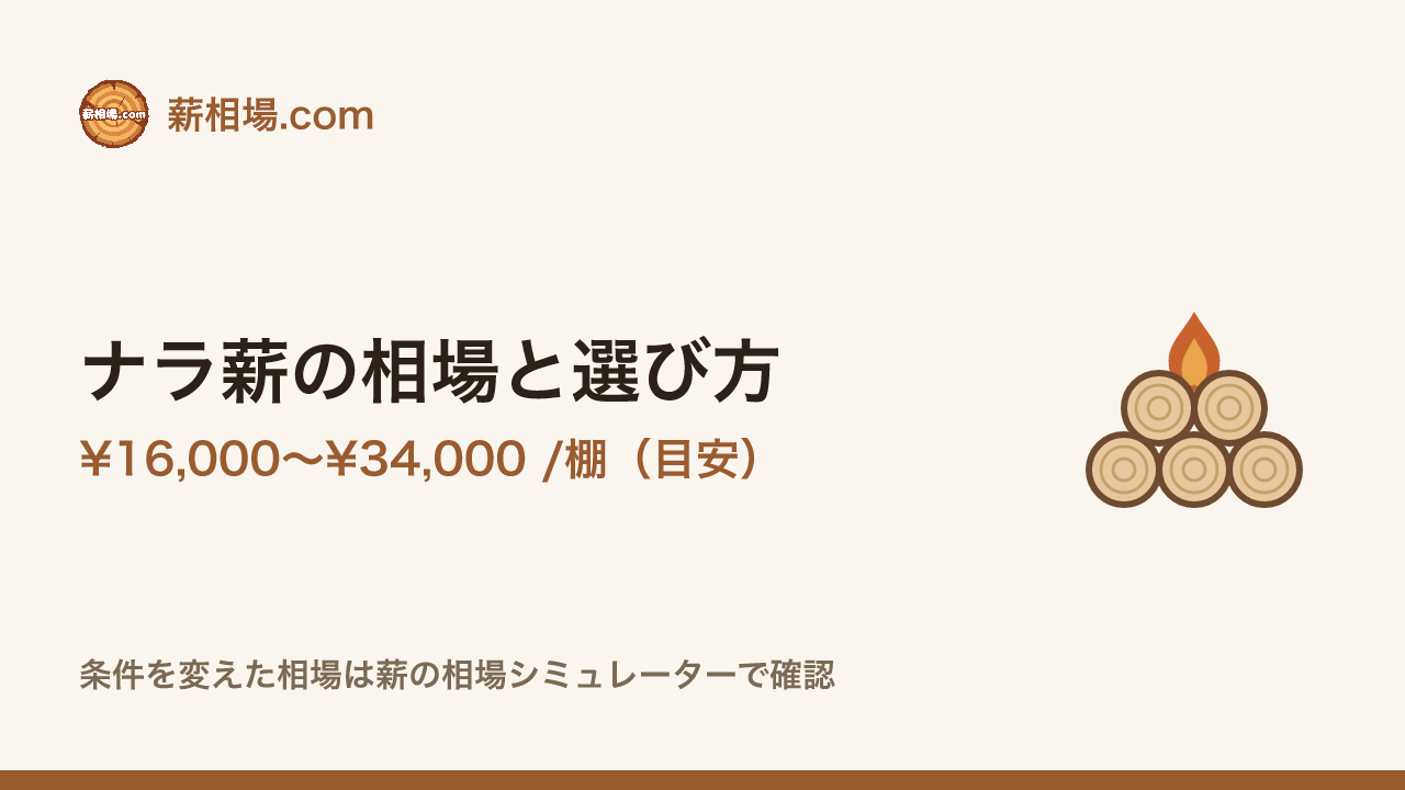 ナラ薪の相場と選び方
