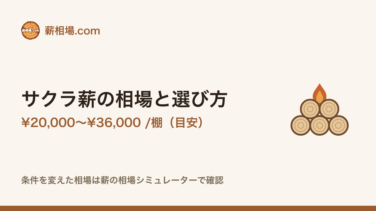 サクラ薪の相場と選び方