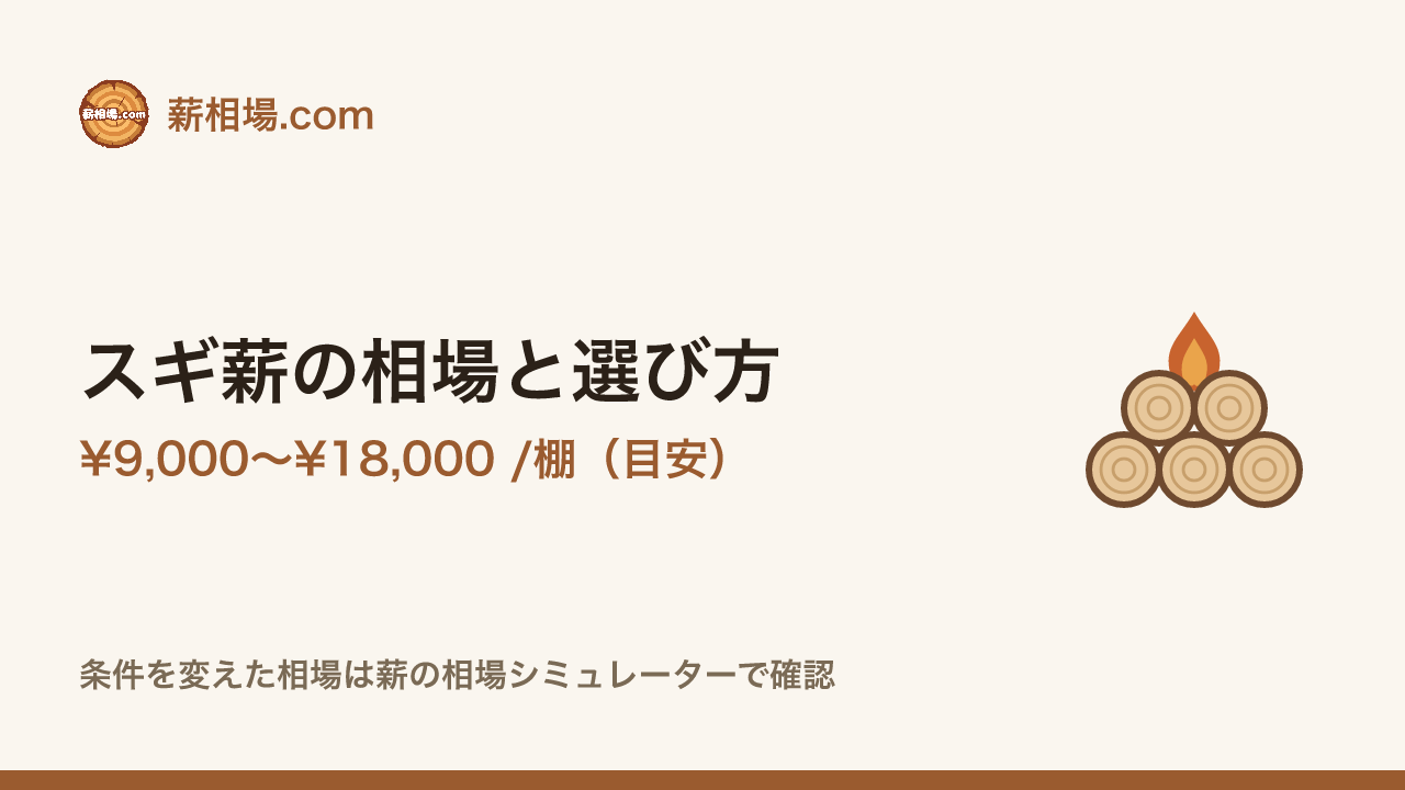 スギ薪の相場と選び方